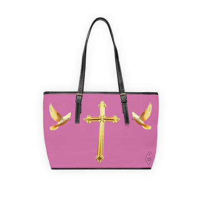 Faith, Peace, and Renewal Shoulder Bag in Pink