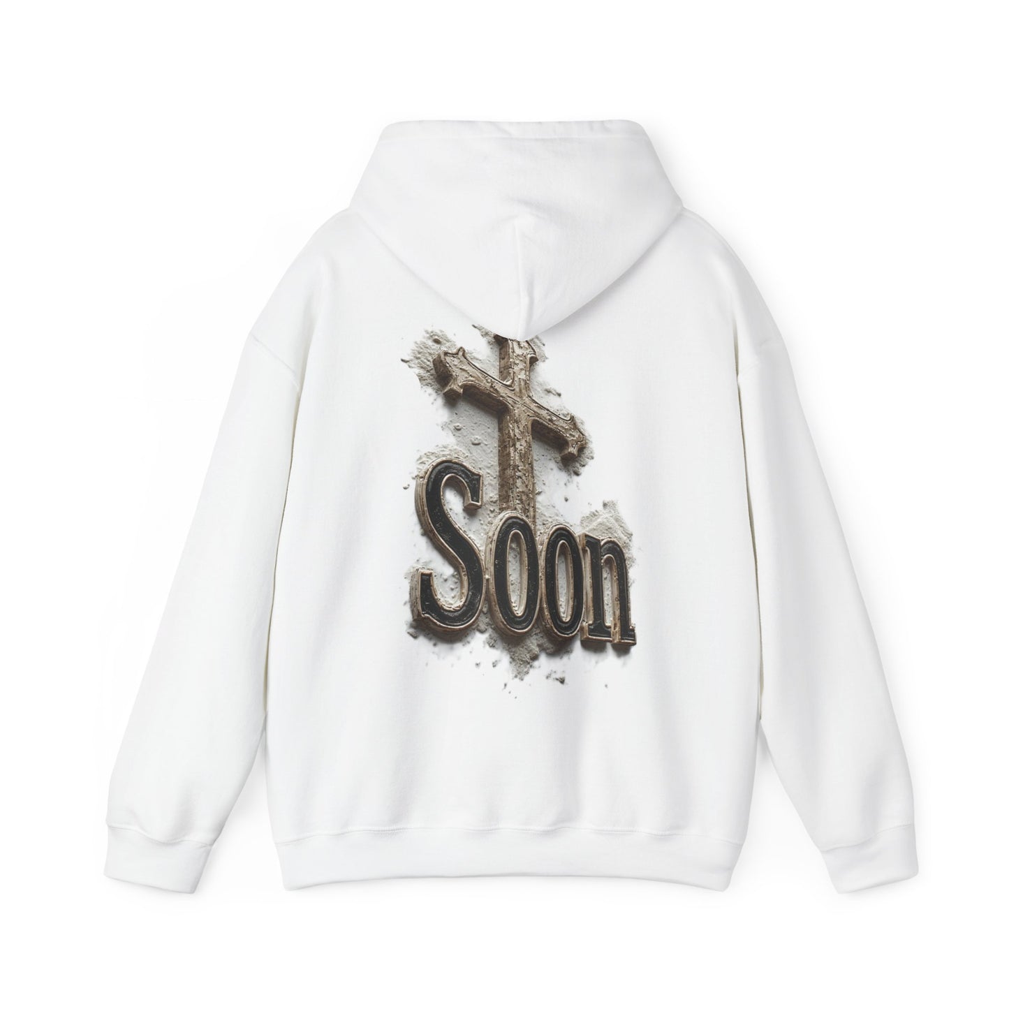 Christian Women’s Hoodie – Soon Cross Hoodie with Revelation 22:12 (Dark Lettering)