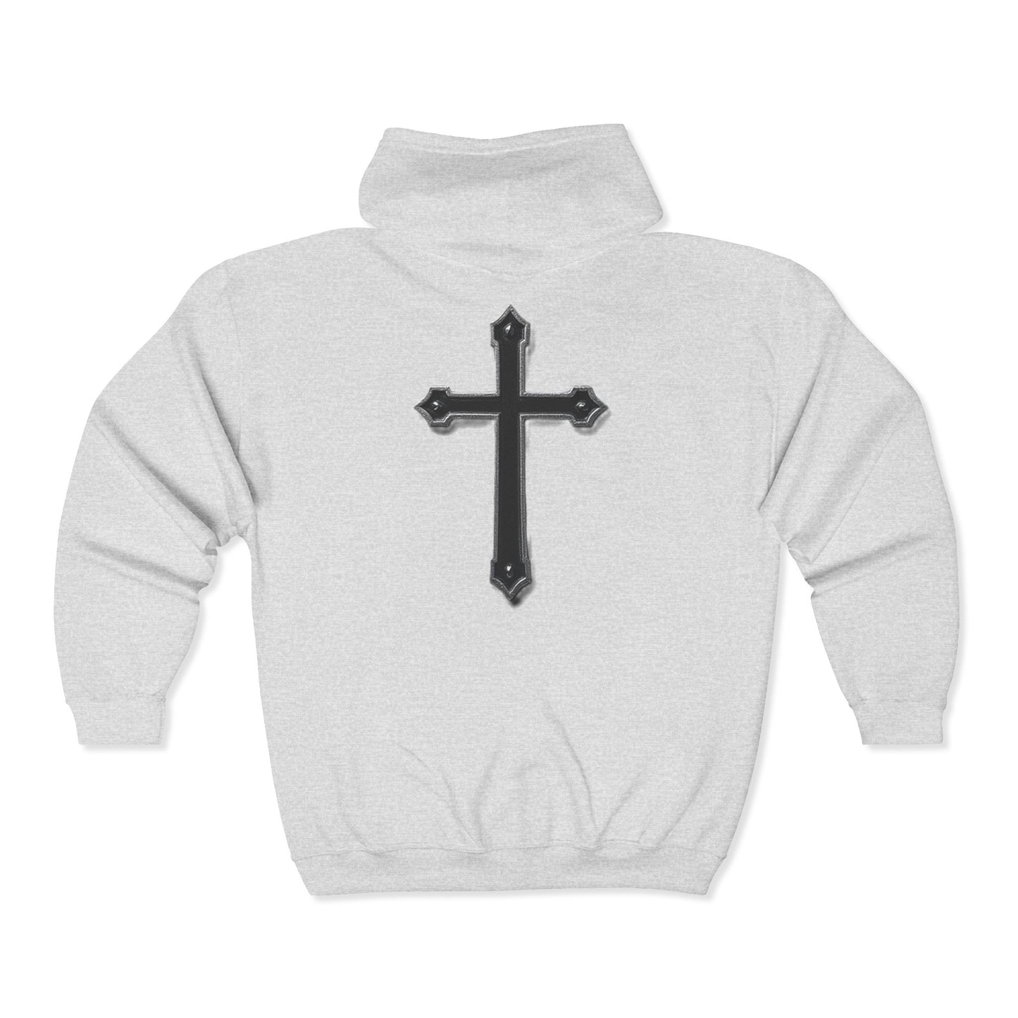 Men’s Black Cross Zip-Up Hoodie – Everyday Faith & Comfort