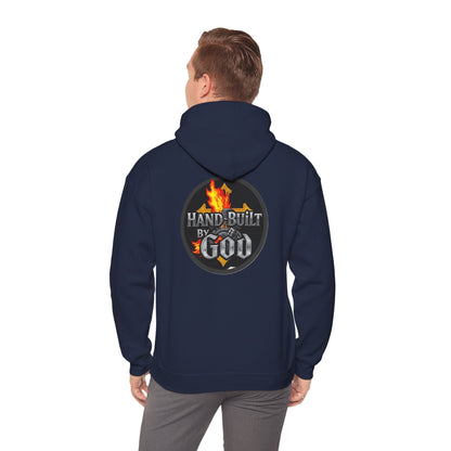 Hand Built By God - Bold Christian Men’s Hoodie