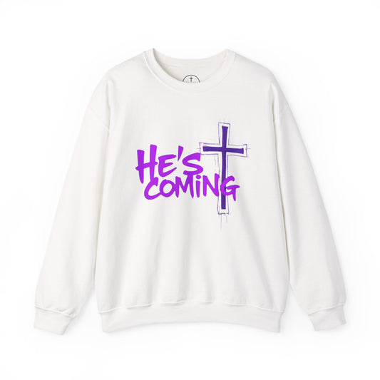 He’s Coming - Men’s Bold Christian Sweatshirt