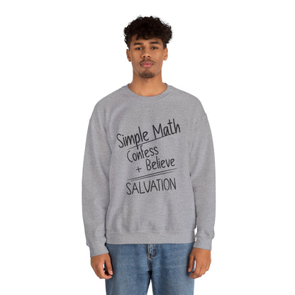 Simple Math - Men’s Christian Sweatshirt (Black Chalk)
