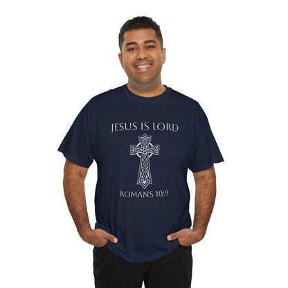 Jesus Is Lord – Men’s Christian Tee (White Lettering)