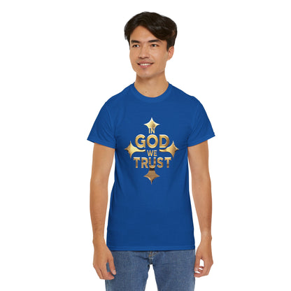 Unshaken – Men’s “In God We Trust” Cross Tee