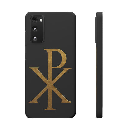 Our Eternal Hope in Christ - Black Chi Rho Snap Case for Samsung