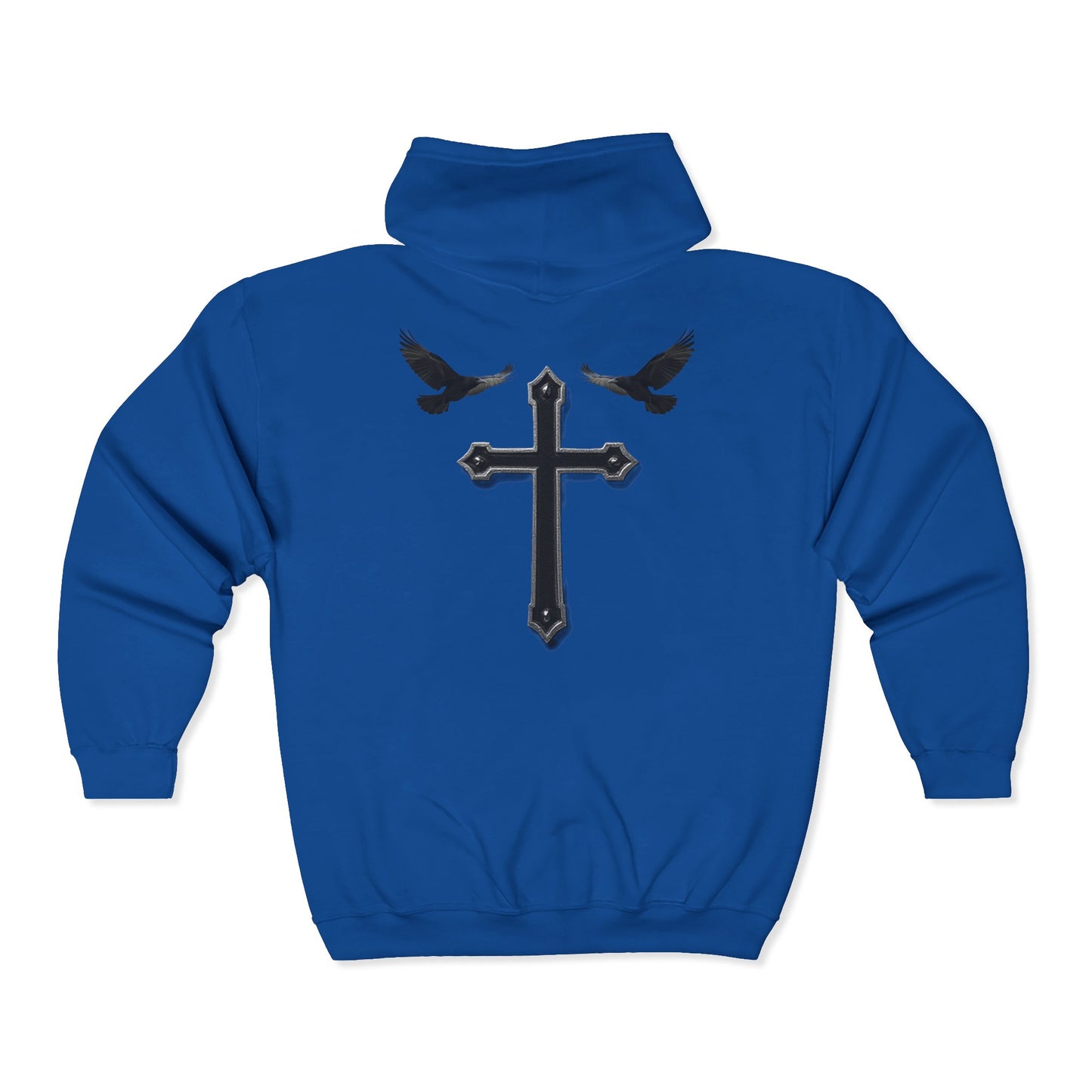 Faithful Watchers” – Cross & Crows Men’s Zip-Up Hoodie