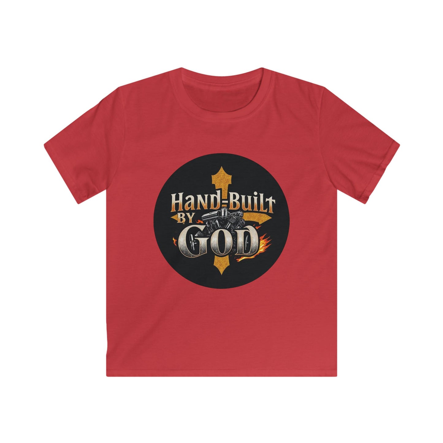 Engineered by the Creator – Softstyle Tee with “Hand Built By God” Design