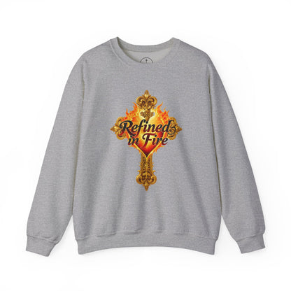 Refined in Fire - Men's Ornate Christian Sweatshirt