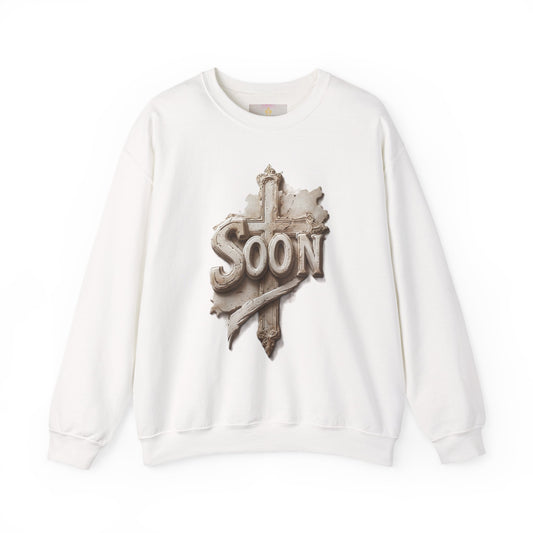 “Soon” Cross Men’s Christian Sweater – Living Testimony