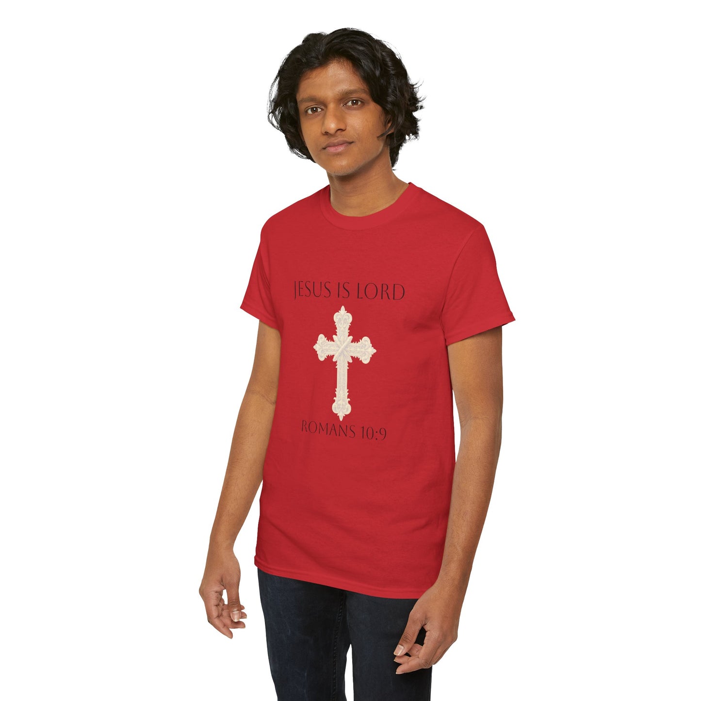Jesus Is Lord – Men’s  Christian Tee (Dark Lettering)