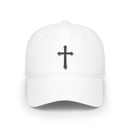 Warrior’s Black Cross Low Profile Christian Baseball Hat | Ephesians 6:11