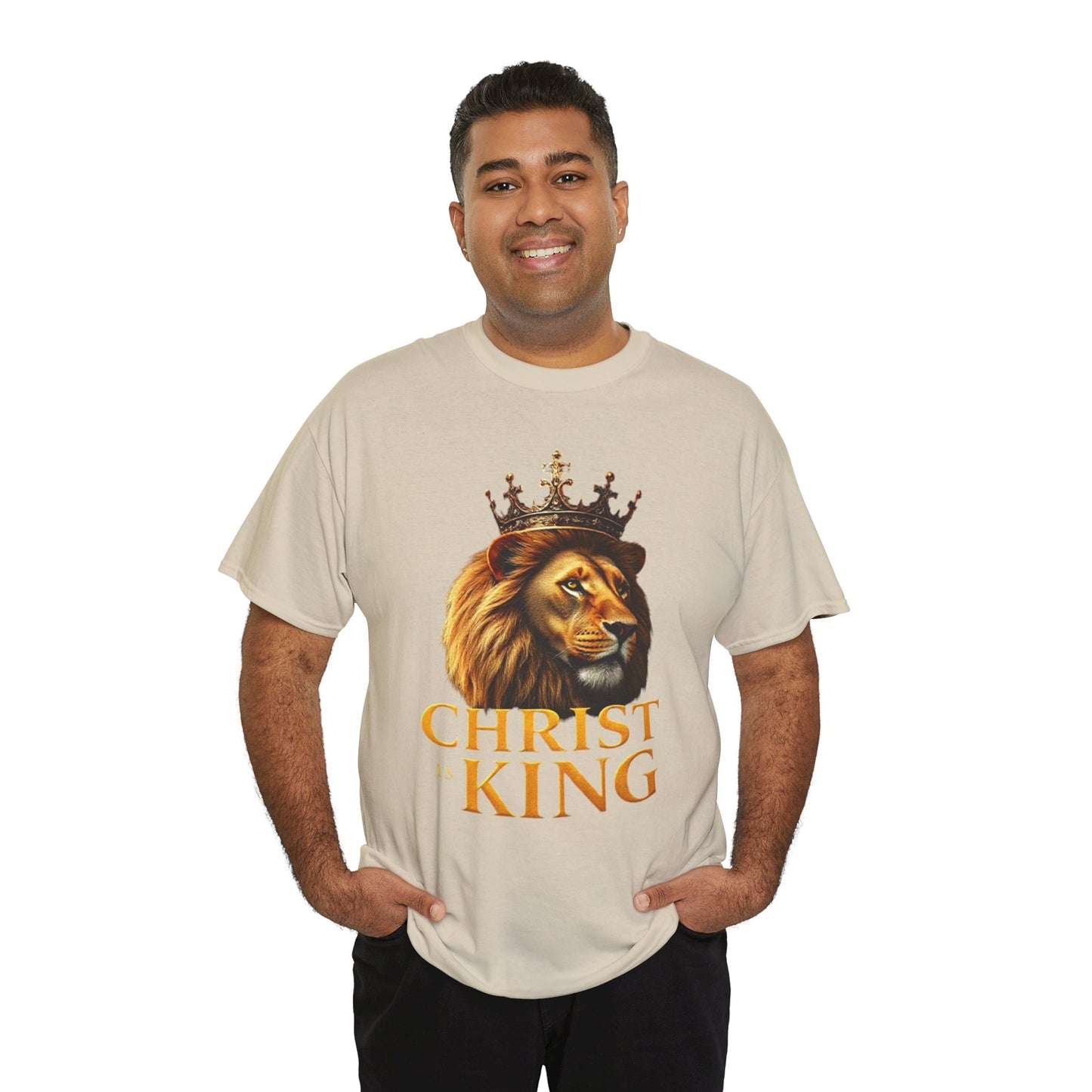 Christ Is King – Lion & Cross Men’s Christian Tee