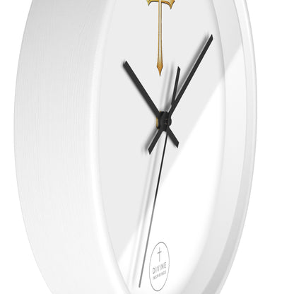 Stunning Gold Cross Wall Clock – Elegant Christian Home Decor
