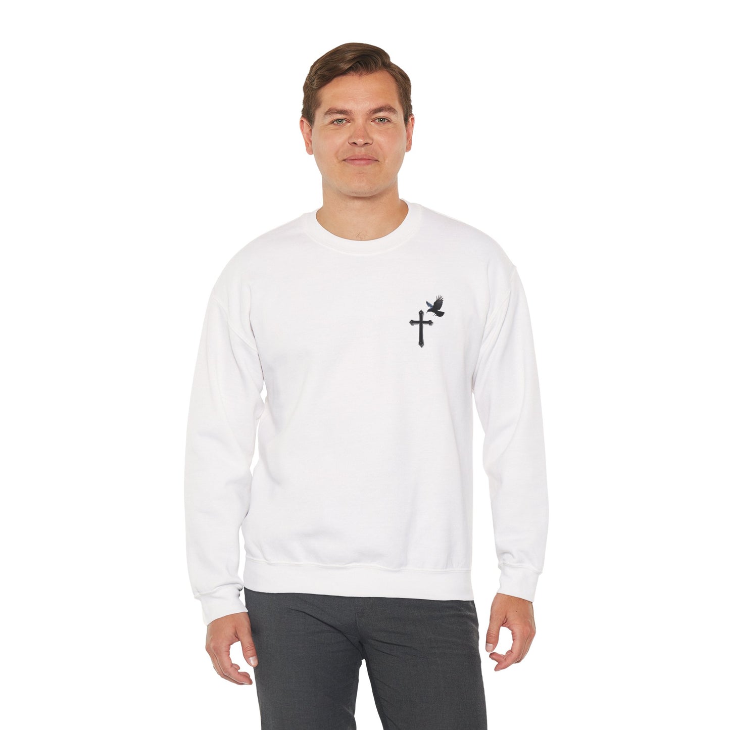 God’s Grace: Cross & Ravens Men's Sweatshirt