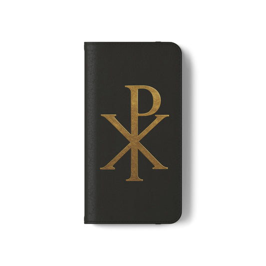 Black Chi Rho Symbol Wallet Case for Samsung– “I am the Way, the Truth, the Life”