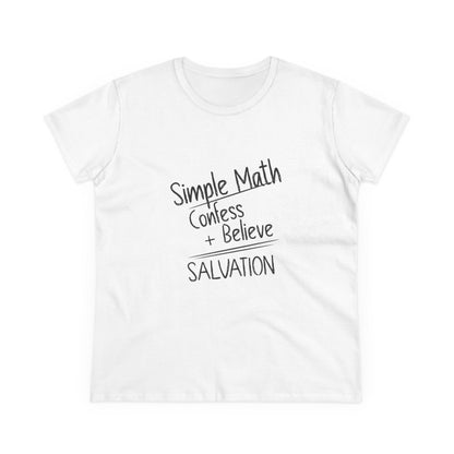 Simple Math Women’s T-Shirt – Bold Faith (Black Chalk)