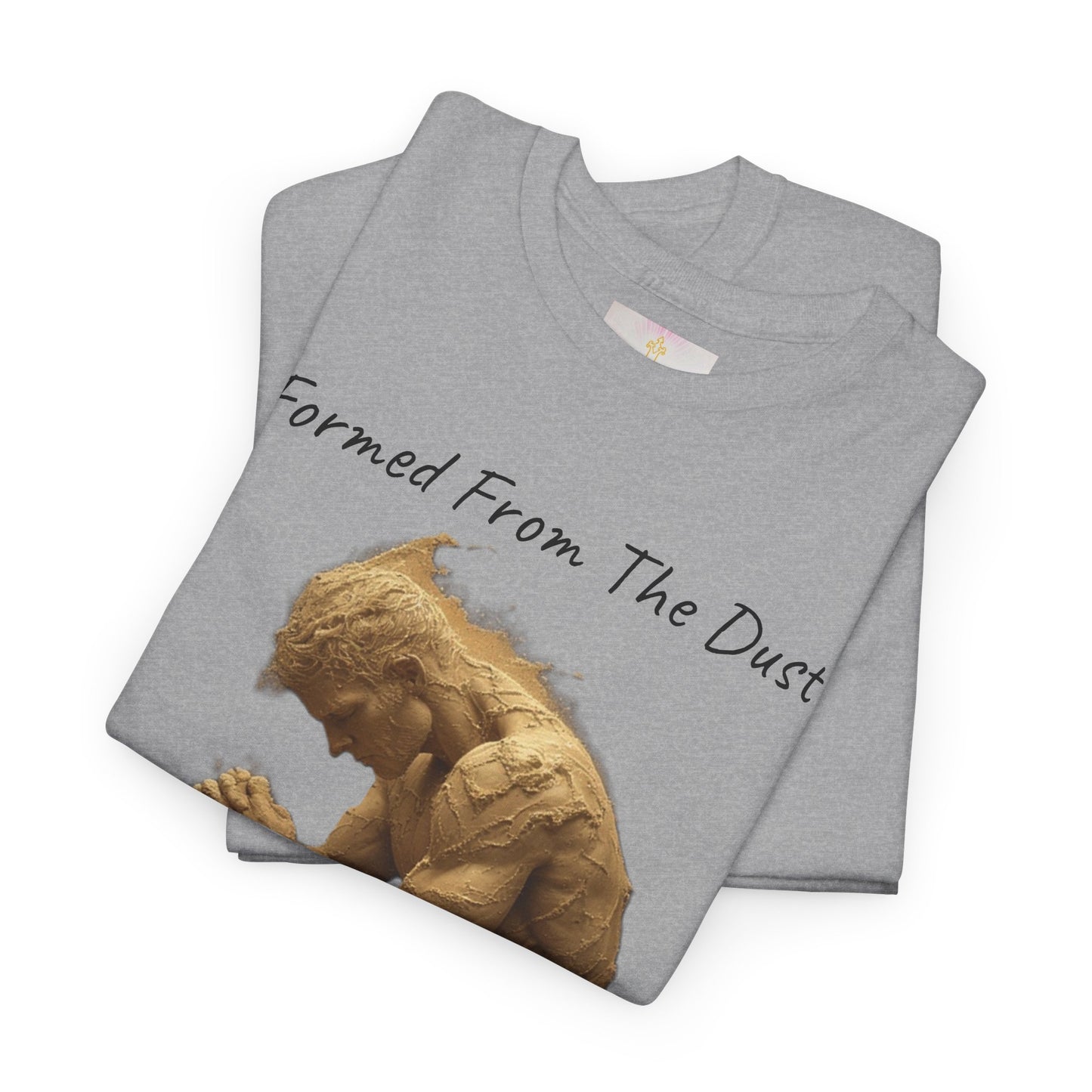 Formed from the Dust | Men’s Christian T-Shirt with Genesis 2:7 (Dark Lettering)