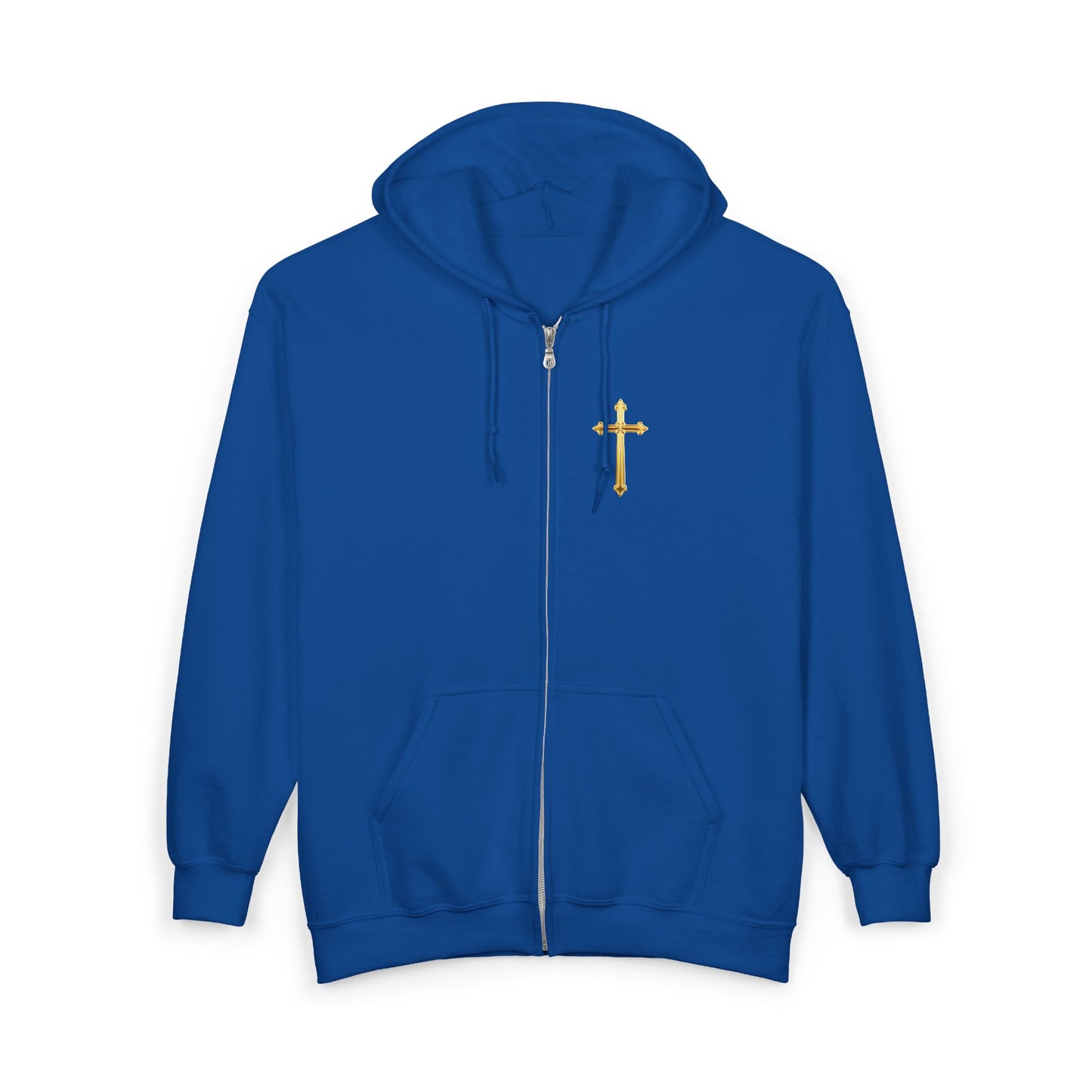 Sanctified Women's Gothic Cross Zip-Up Hoodie – Faith & Comfort