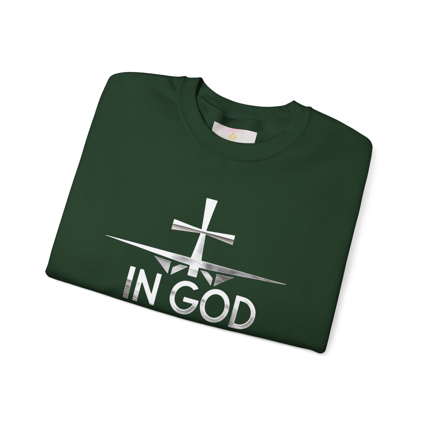 In God We Trust | Women’s Christian Sweatshirt with Scripture Back Print