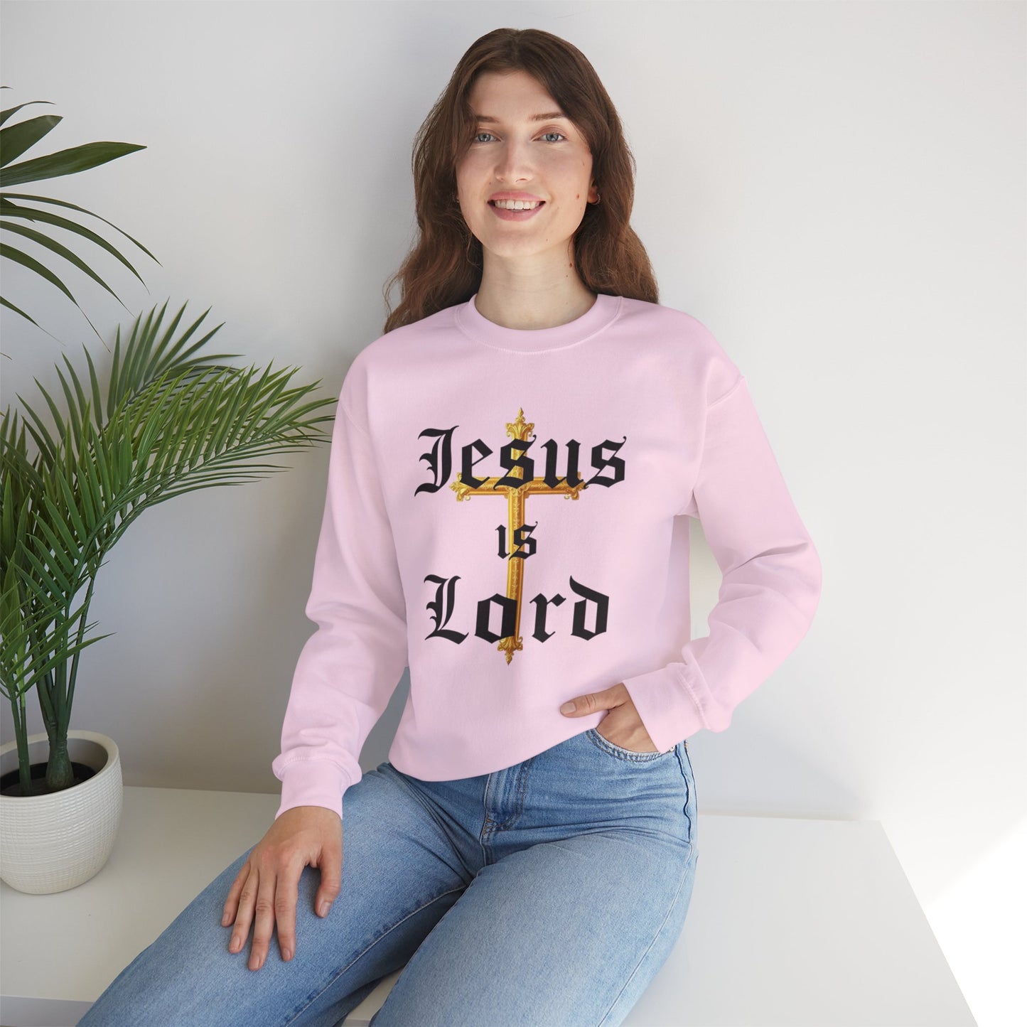 Women’s “Jesus is Lord” Christian Sweatshirt – Faith Statement Pullover