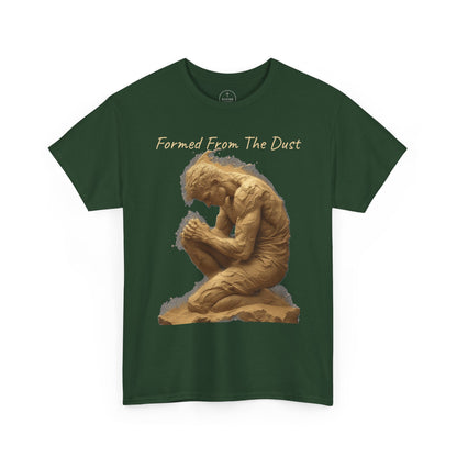 Formed from the Dust | Men’s Christian T-Shirt with Genesis 2:7 (Light Lettering)