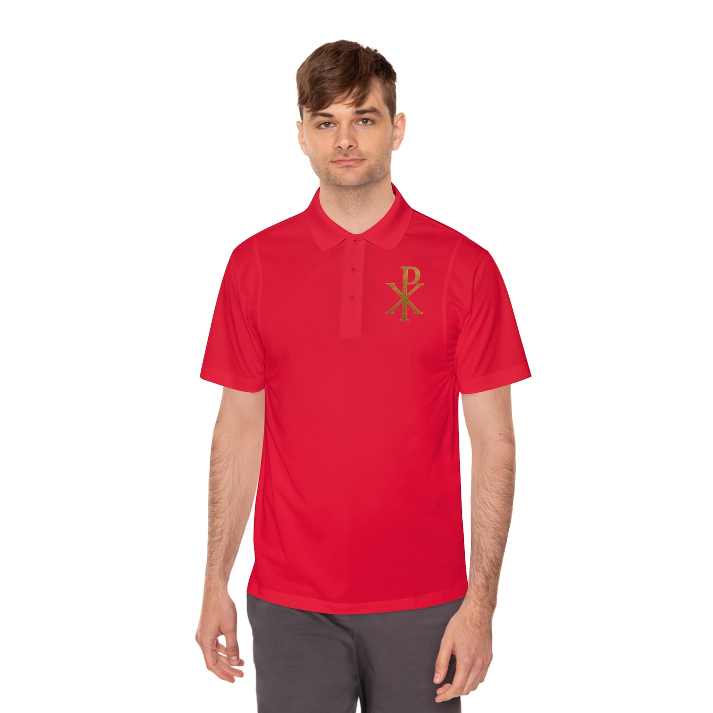Men’s Chi Rho Polo Shirt – Faith & Heritage in Everyday Wear