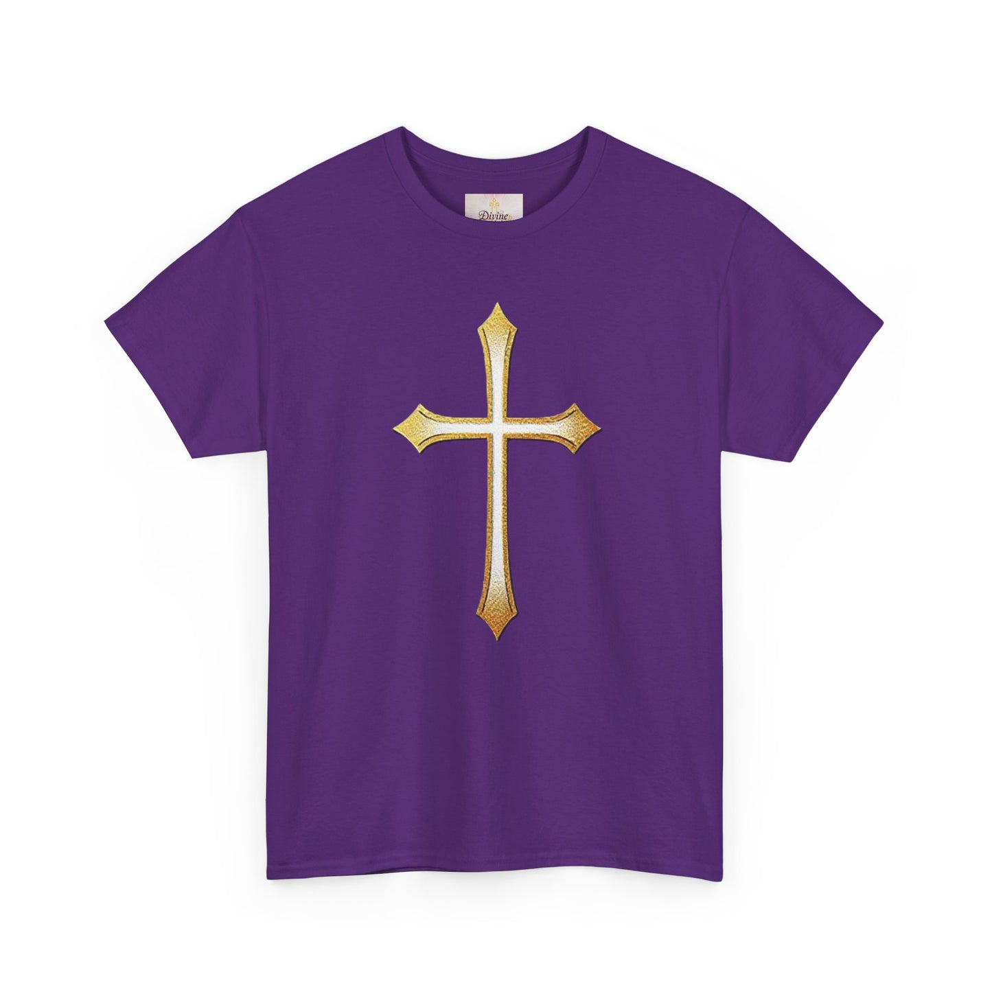 Men’s Gold Cross Tee – Christian Faith-Inspired Apparel
