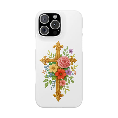 Floral Cross Snap Case for iPhone – Faith in Bloom