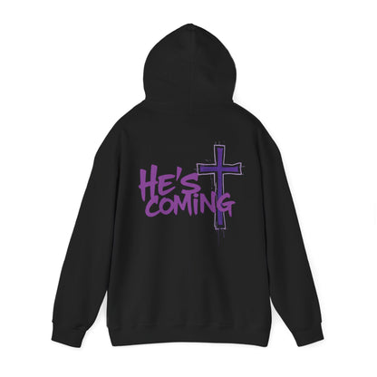 Prophetic “He’s Coming” Men’s Hoodie – Bold Christian Streetwear