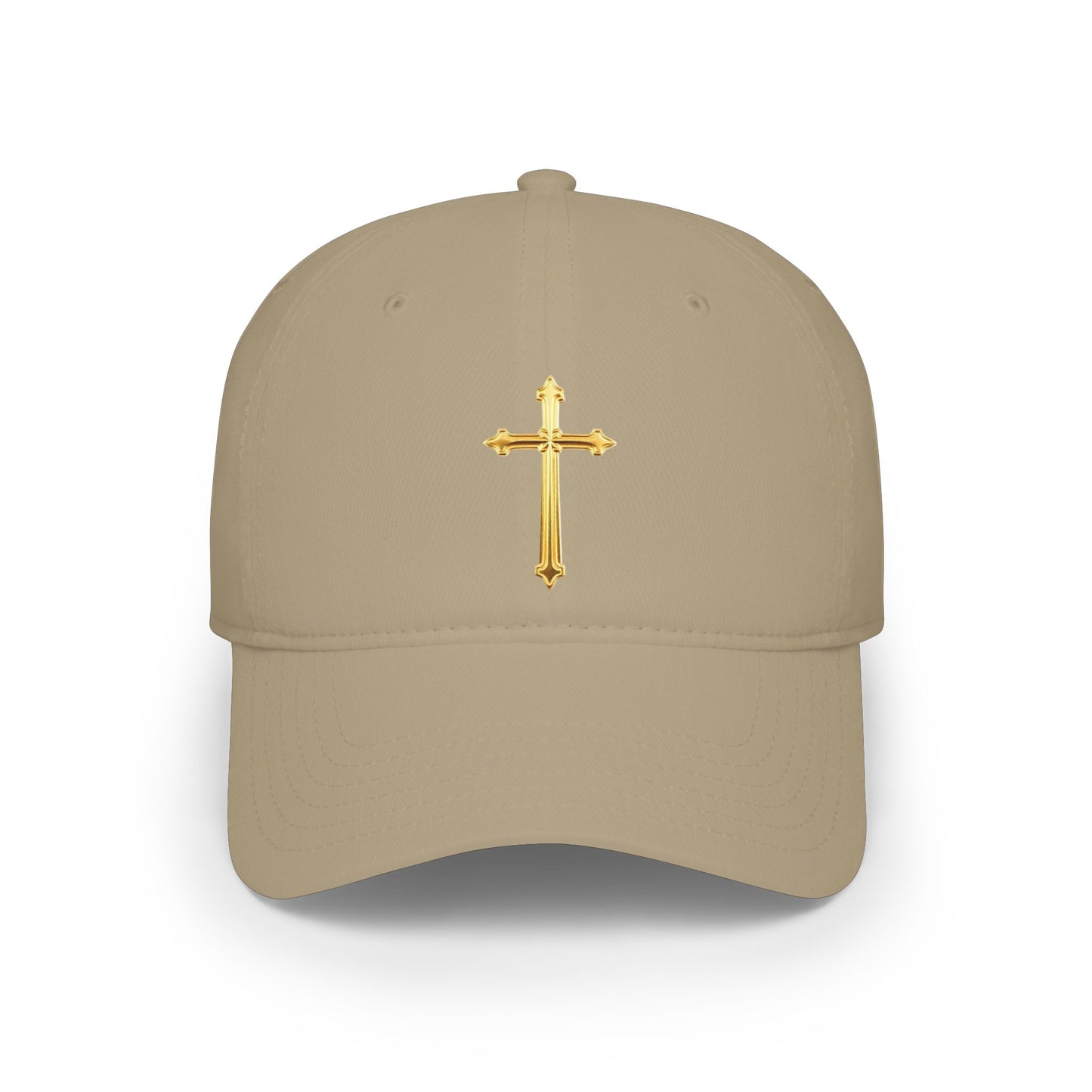 Gold Cross Baseball Cap – Faith-Inspired Adjustable Hat