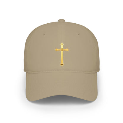 Gold Cross Baseball Cap – Faith-Inspired Adjustable Hat