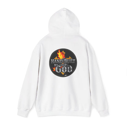 Hand Built By God - Bold Christian Men’s Hoodie