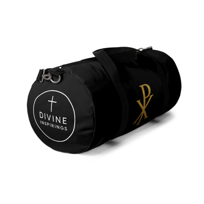 Christ’s Victory Duffle Bag in Black – Chi Rho Symbol