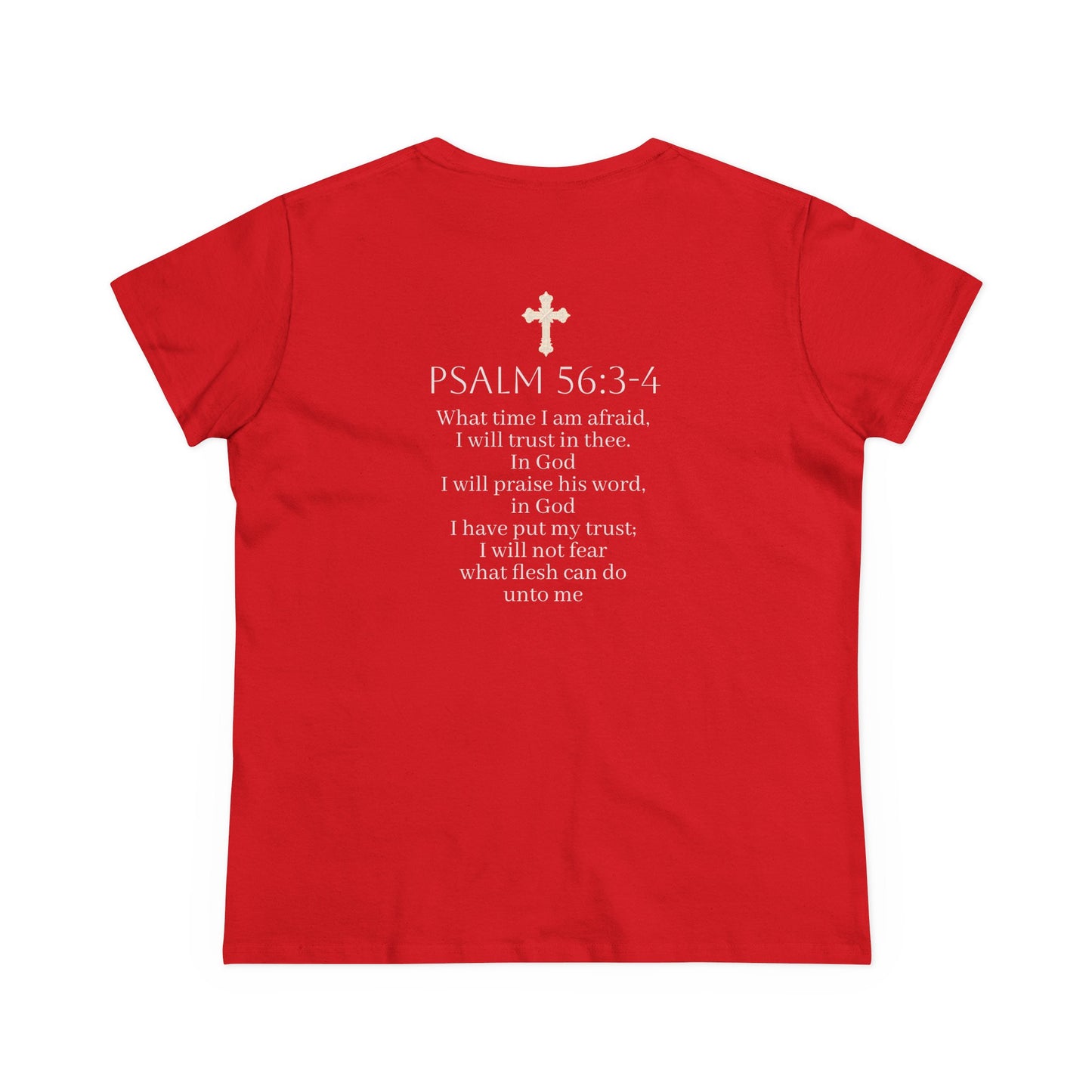 In God We Trust | Women’s Christian Tee with Scripture Back Print