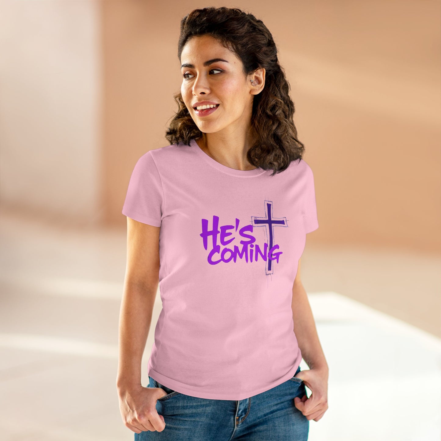 Faithful & Fearless Women’s T-Shirt – “He’s Coming” Christian Prophecy Tee