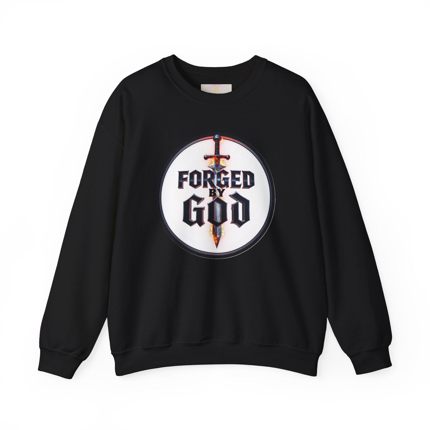 Forged by God Men’s Christian Sweatshirt – Bold Faith Apparel