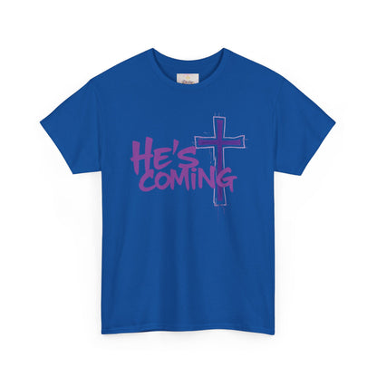 Bold Faith Men’s T-Shirt – “He’s Coming” Prophetic Christian Apparel