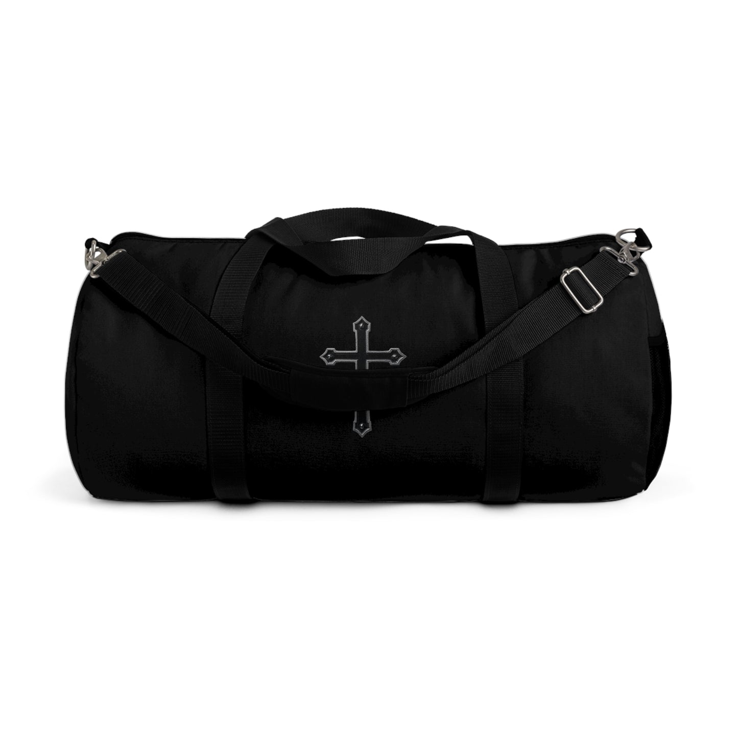 Divine Strength Duffle Bag in Black – Carry the Cross with Purpose