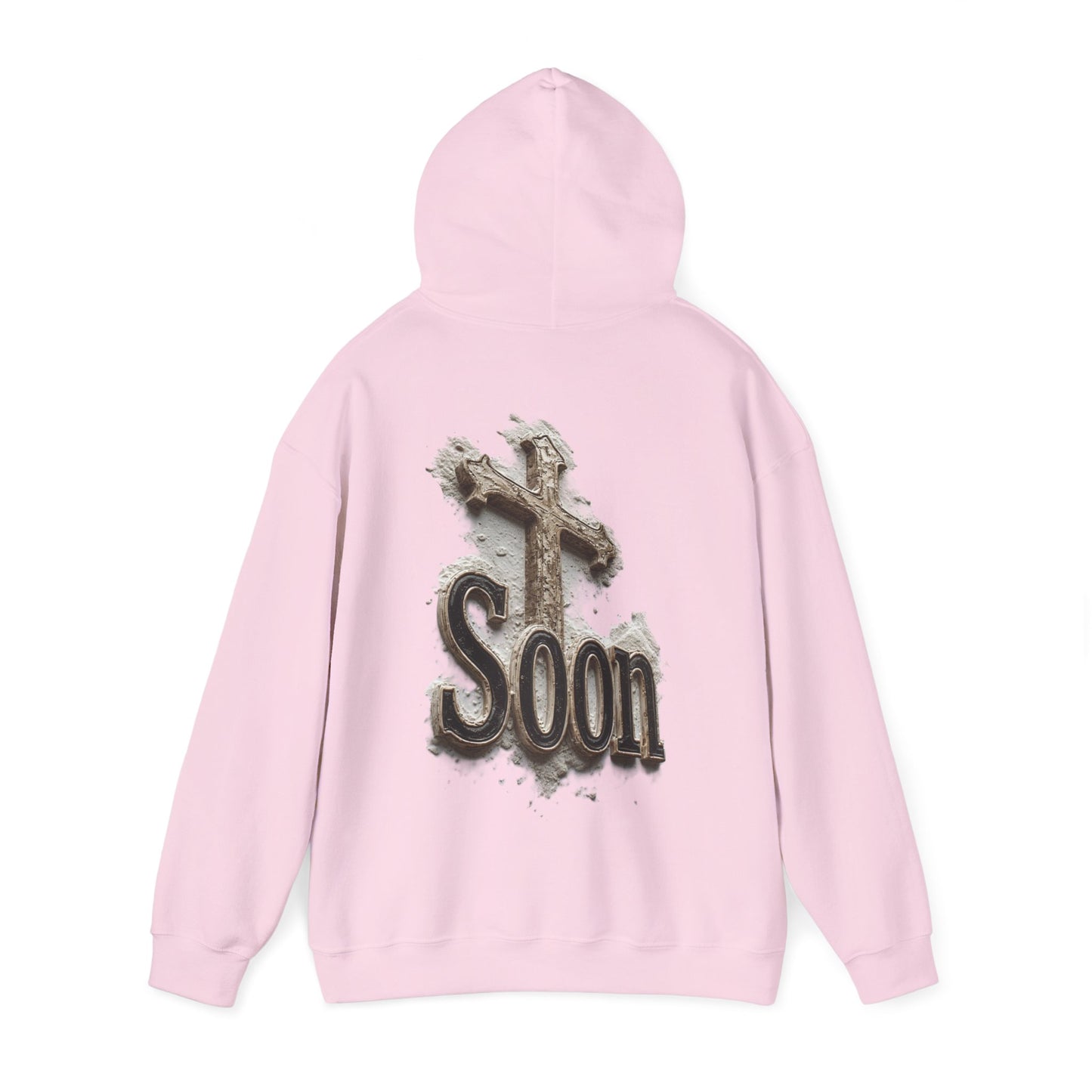 Christian Women’s Hoodie – Soon Cross Hoodie with Revelation 22:12 (Dark Lettering)