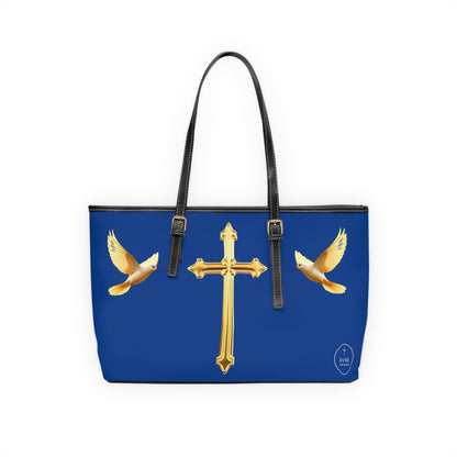 Faith, Peace, and Renewal Shoulder Bag in Blue