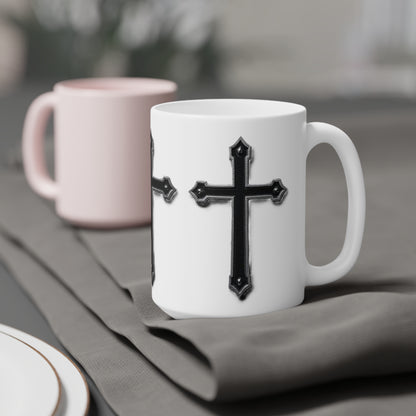 Warrior’s Black Cross Christian Mug | Ephesians 6:11 (11oz\15oz)