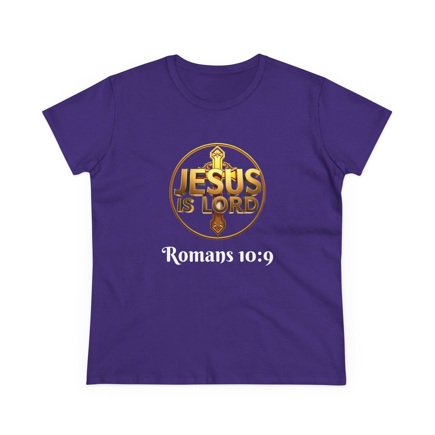 Jesus Is Lord / He Is Risen Christian Tee – Women’s Bold Faith Statement (White Lettering)