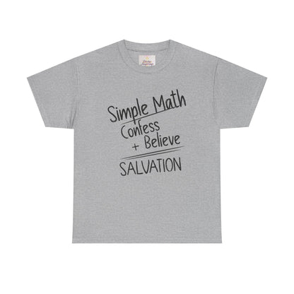 Simple Math of Salvation - Women’s Christian T-Shirt (Black Chalk)
