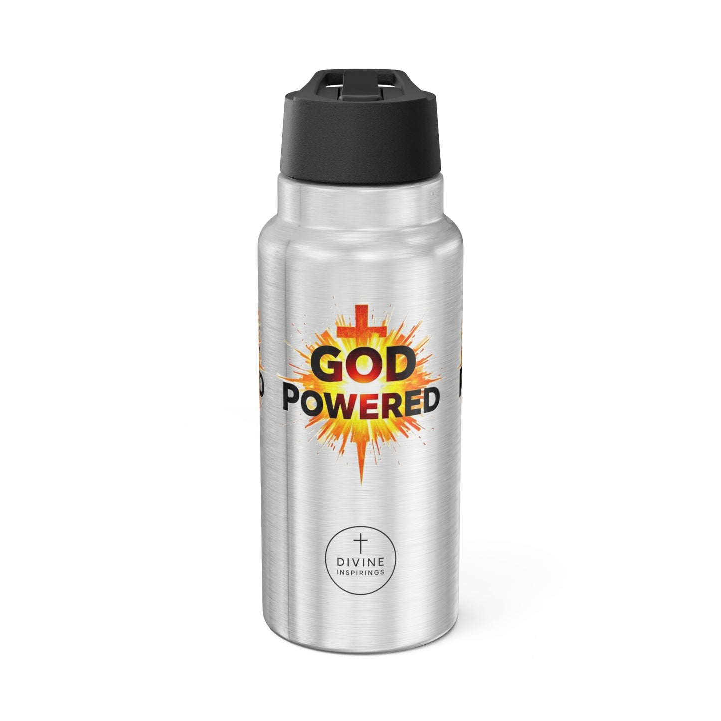 God Powered – Cross Blast Stainless Steel Sports Bottle