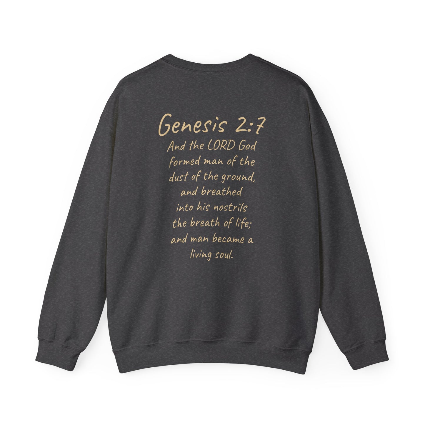 Formed from the Dust (Light Lettering) | Men’s Christian Sweatshirt with Genesis 2:7