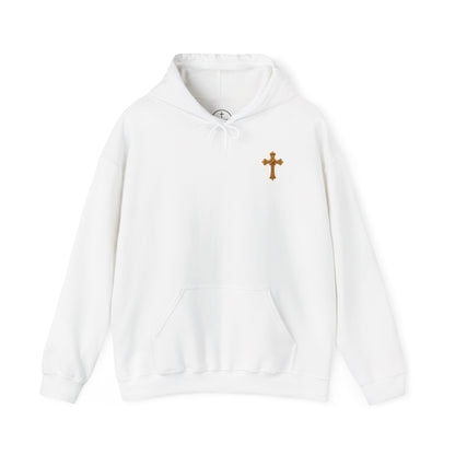 He Is Risen Men's Christian Hoodie (Dark Lettering)
