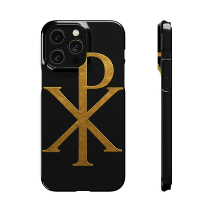 Black Chi Rho Snap Case for iPhone – The Way, Truth & Life