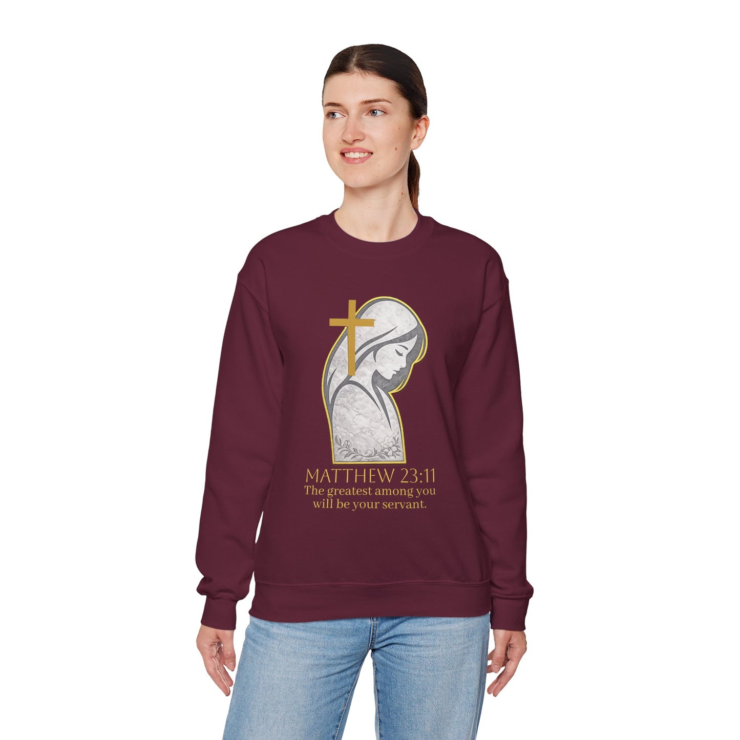 Humble Servant - Women's Christian Sweatshirt (Gold Lettering)