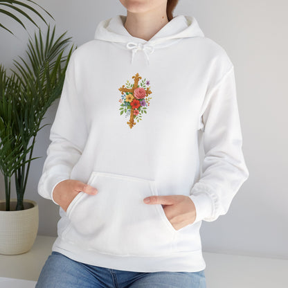 Floral Cross Women’s Christian Hoodie