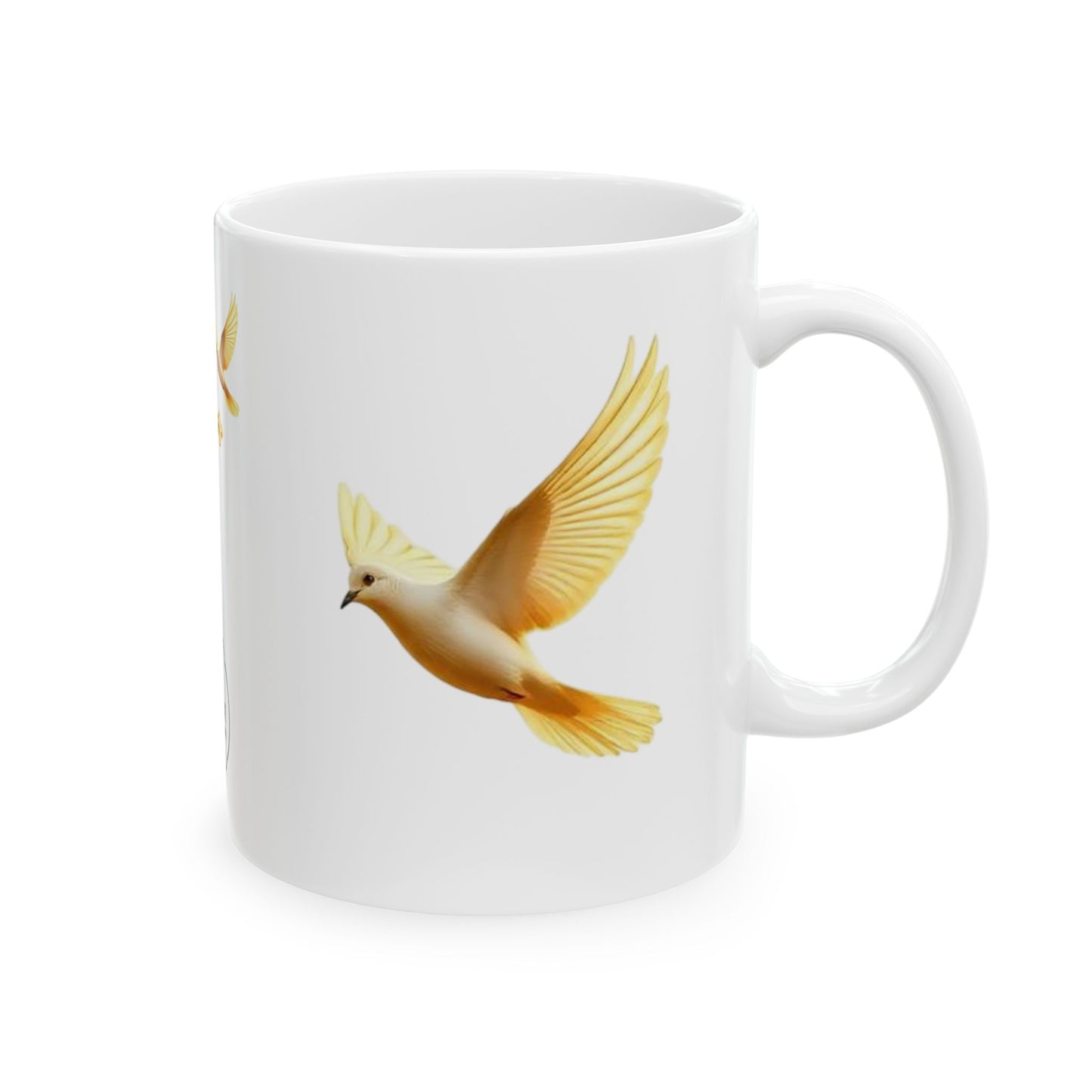 Doves of Gold Christian Mug – 11 oz & 15 oz